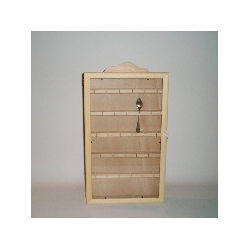 Comprar Vitrina para 27 cucharas sin barnizar en CesteriaGretel.Com