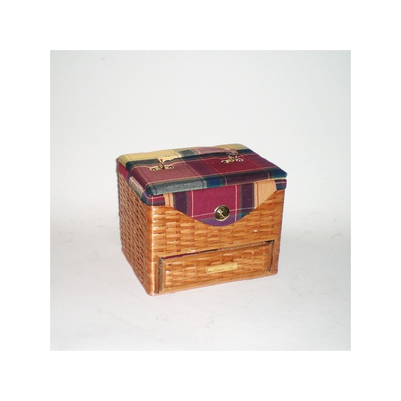 Comprar Costurero 1 cajón sin patas tapa tela en CesteriaGretel.Com