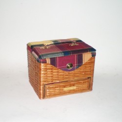 Comprar Costurero 1 cajón sin patas tapa tela en CesteriaGretel.Com