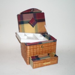 Comprar Costurero 1 cajón sin patas tapa tela en CesteriaGretel.Com