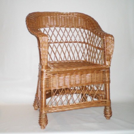 Comprar Sillón de mimbre modelo 2 TELADAS buff barnizado en CesteriaGretel.Com