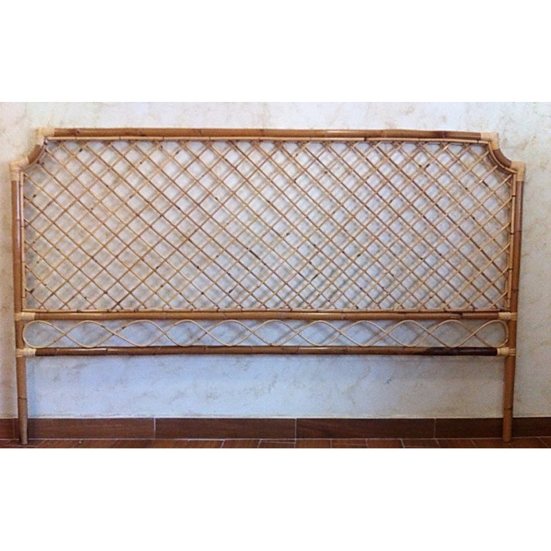 Cabecero de caña rombos recto