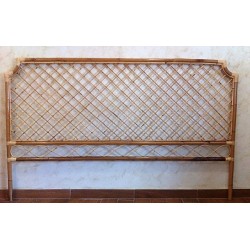Cabecero de caña rombos recto