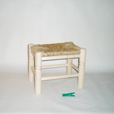 Banqueta de enea pequeña