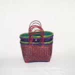 Capazo asa cuero c/cierre