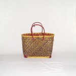 Capazo asa cuero c/cierre