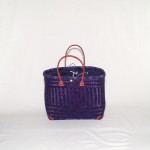 Capazo asa cuero c/cierre