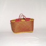 Capazo con asa de cuero