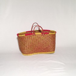 Capazo con asa de cuero