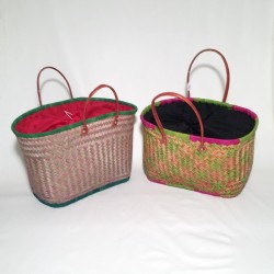 Capazo as cuero cierre tela