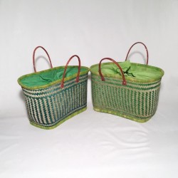 Capazo as cuero cierre tela