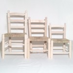 Silla mediana tejida, crudo