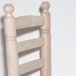 Silla chata tejida, en crudo