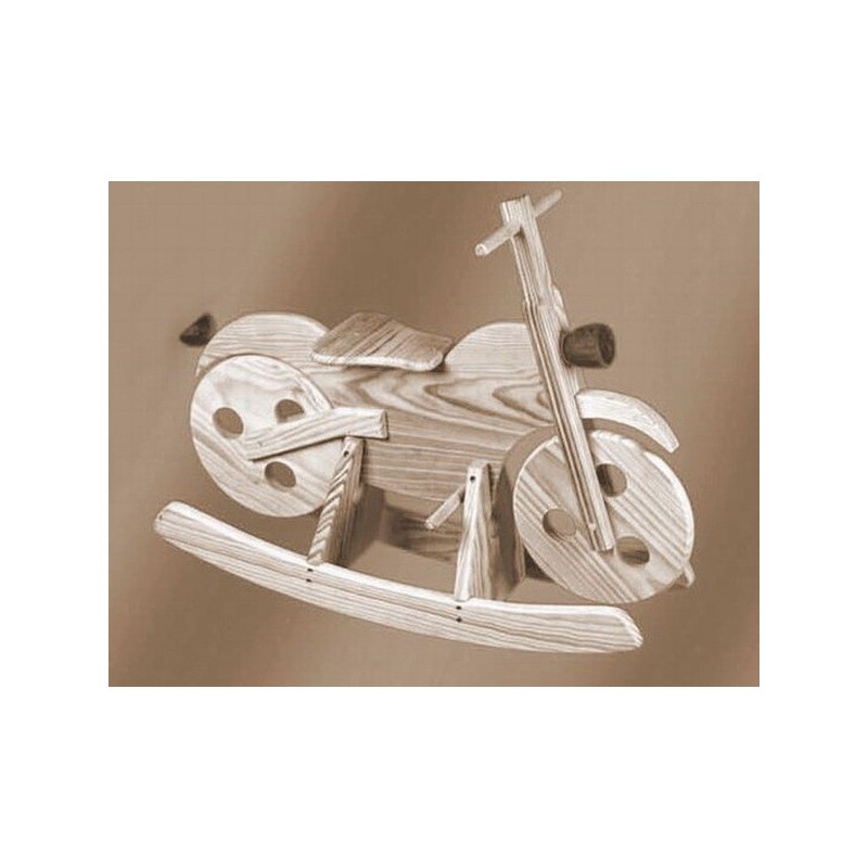 Comprar Moto balancín. Pino sin barnizar en CesteriaGretel.Com