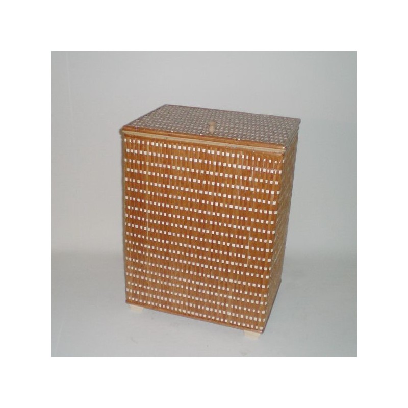 Comprar Ropero rectangular de tireta de mimbre color buff en CesteriaGretel.Com