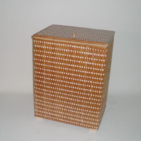 Comprar Ropero rectangular de tireta de mimbre color buff en CesteriaGretel.Com