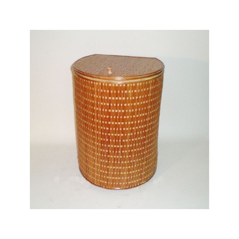 Comprar Ropero media luna de tireta de mimbre color buff en CesteriaGretel.Com