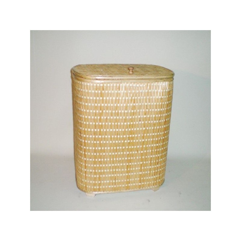 Comprar Ropero ovalado de tireta de mimbre color natural en CesteriaGretel.Com