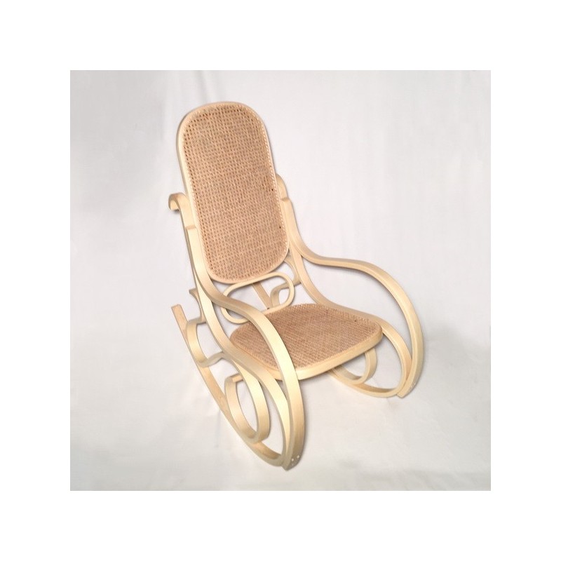 Mecedora de rejilla color natural