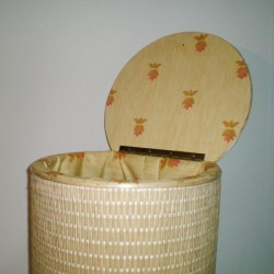 Comprar Ropero media luna de tireta de mimbre color natural en CesteriaGretel.Com