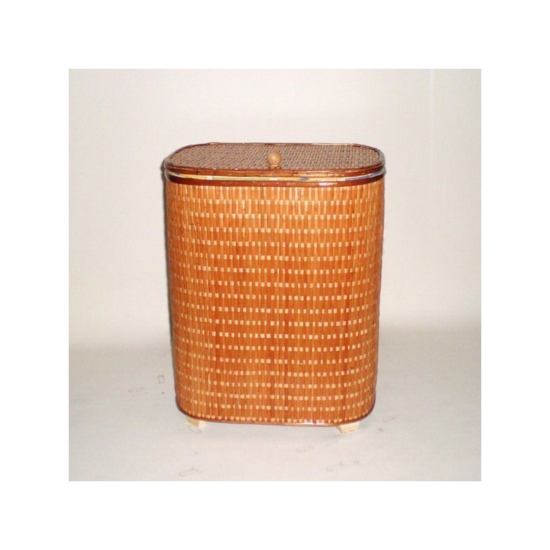 Comprar Ropero ovalado de tireta de mimbre color buff en CesteriaGretel.Com