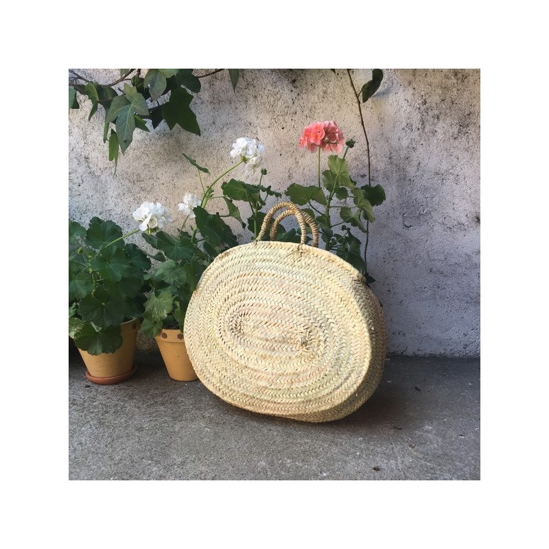 Bolso de palma ovalado