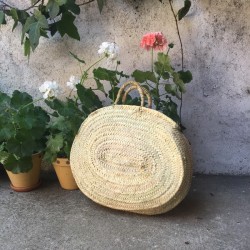 Bolso de palma ovalado