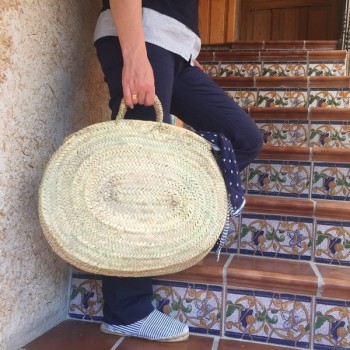 Bolso de palma ovalado