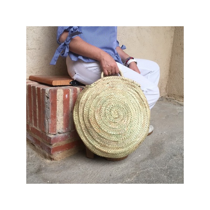 Bolso de palma redondo 40