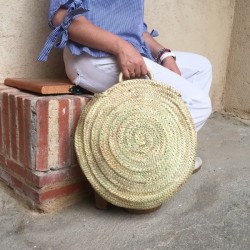Bolso de palma redondo 40
