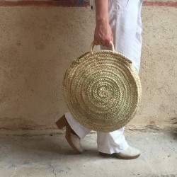 Bolso de palma redondo 40