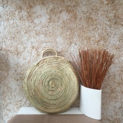 Bolso de palma redondo 40