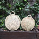 Bolso de palma redondo 40