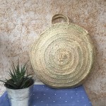 Bolso redondo de palma 45