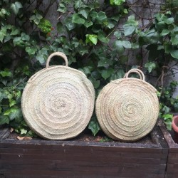 Bolso redondo de palma 45