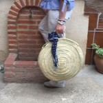 Bolso redondo de palma 45