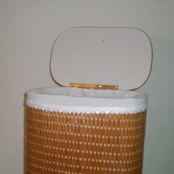 Comprar Ropero ovalado de tireta de mimbre color buff en CesteriaGretel.Com