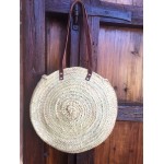 Bolso de palma redondo