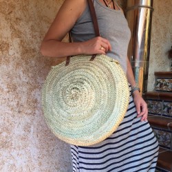 Bolso de palma redondo