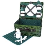 Comprar Cesta de PICNIC 4 servicios color verde en CesteriaGretel.Com