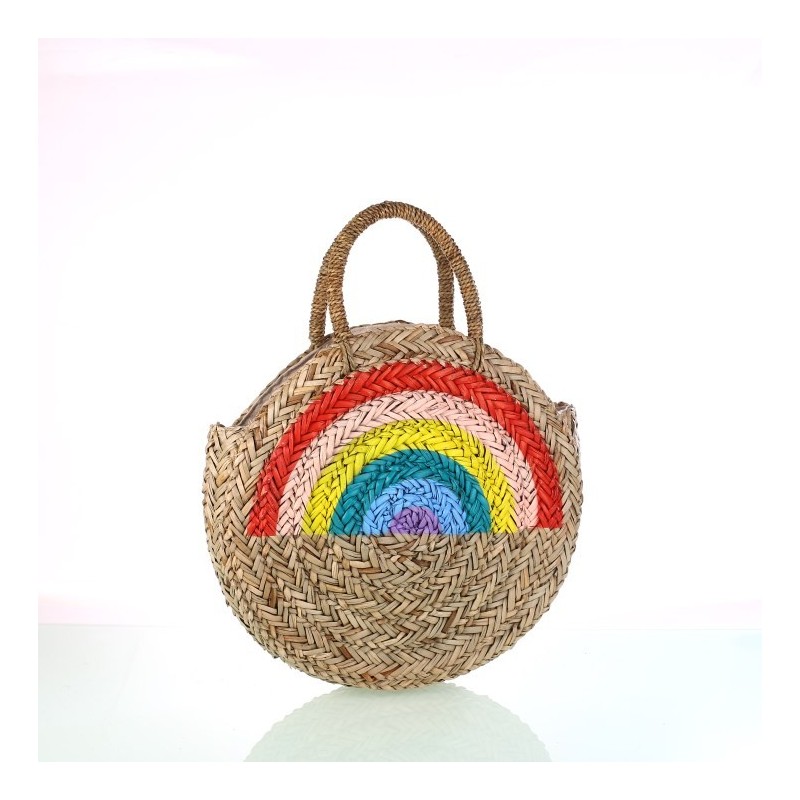 Bolso redondo palma pintado