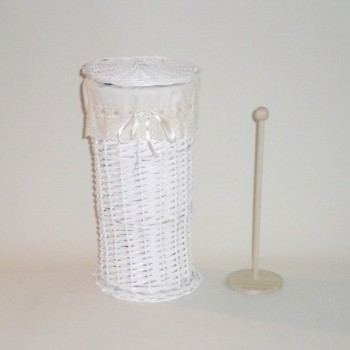 Comprar Portarrollos blanco lazo en CesteriaGretel.Com