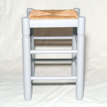 Taburete gris con cerco