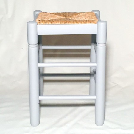 Taburete gris con cerco