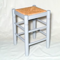 Taburete gris con cerco