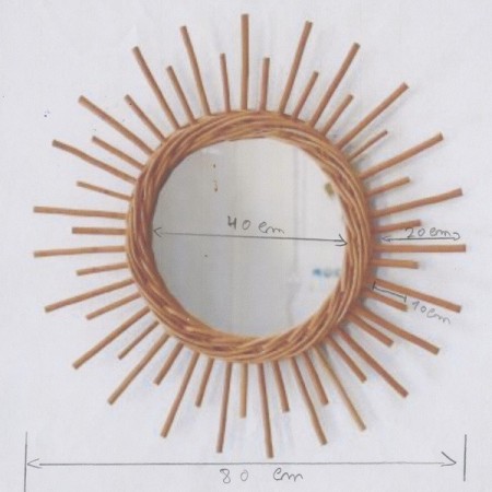 Espejo de mimbre