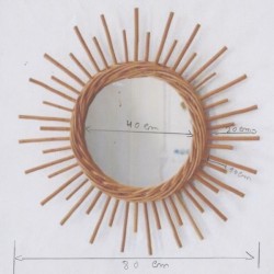 Espejo de mimbre