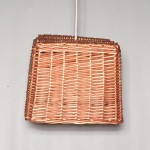Lámpara mimbre 25x25