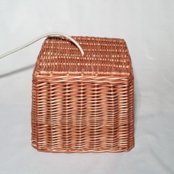 Lámpara mimbre 25x25