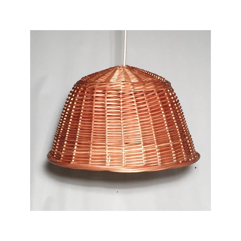 Lámpara mimbre media luna